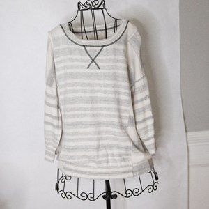 LOFT sweater, XL, Grey and White